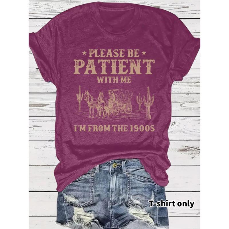 

Summer Women s Short-sleeved T-shirt with Denim Pattern Round Neck and Short Sleeve Casual and Fashionable XXL красный