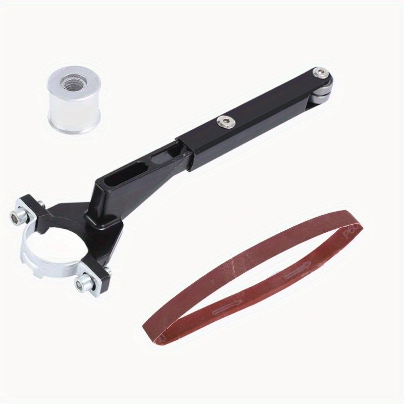 

Electric Belt Grinder Belt Sander for Metal Polishing - Attachment for Angle Grinder Ideal for Aluminium Iron Steel And More