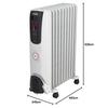 De'Longhi Oil Heater H771015EFSN-BK Electric Heater Zero Wind Heating Quiet Not Dry Surface Temperature Approximately 80 24 Hour Timer Safety Plug [10