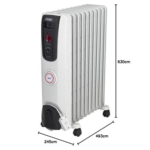 De'Longhi Oil Heater H771015EFSN-BK Electric Heater Zero Wind Heating Quiet Not Dry Surface Temperature Approximately 80 24 Hour Timer Safety Plug [10