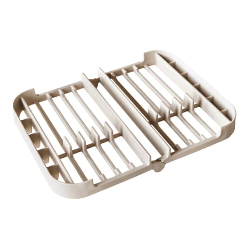 OKA Plisbase Dish Drainer, Approx. 23cm X 30cm, Beige (Slim, Compact, Foldable, Over-the-Sink, Small, Dishwasher Safe)