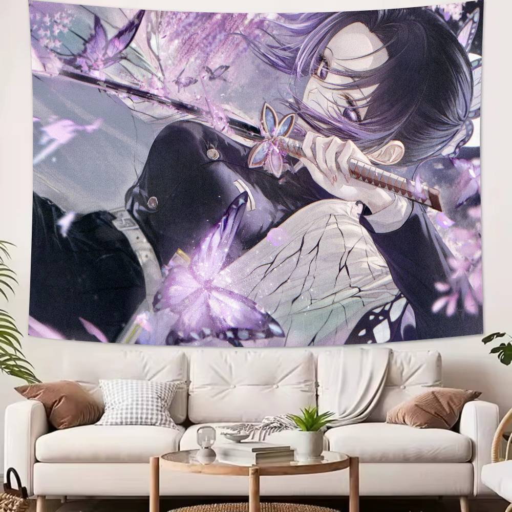 Tapeçaria Legal Quente Anime Demon Slayer Popular Decoração de Quarto Tapeçaria de Parede Sala de Arte Decoração de Casa Arte de Parede Decoração