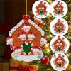 Christmas Gift Personalized Xmas Pendants Family Christmas Hanging Ornament Wooden Biscuit House