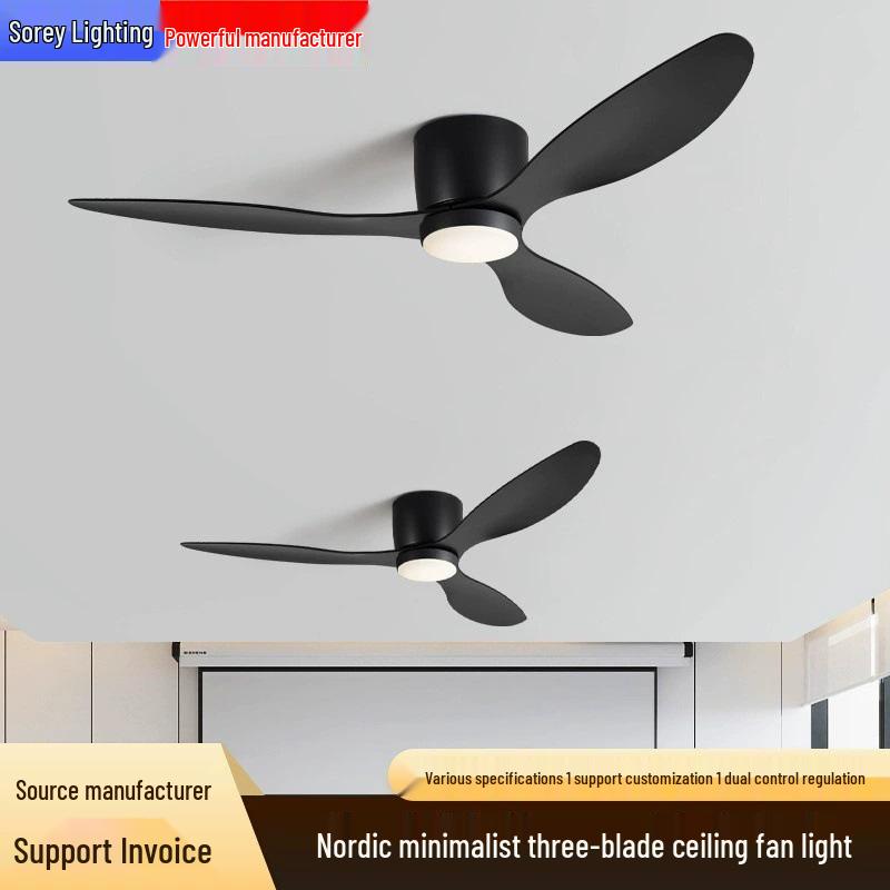 Nordic Silent Ceiling Fan Light for Home, Restaurant, and Commercial Use