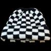 Women's Knitted Plaid Warm Beanie