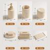 Travertine Drain Soap Dish Hand Sanitizer Bottle Emulsion Bottle Soap Dispenser Soap Box Gargle Cup Tray Bathroom Wash Set