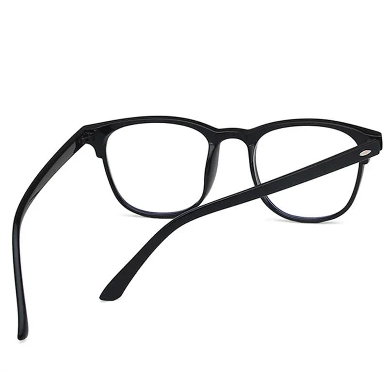 Anti-blue Light Flat Glasses Transparent Frame Big Lens Glasses Stylish Simple Round Frame Radiation Protection Eyewear lunettes for Women