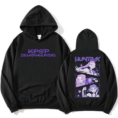KPop Demon Hunters Hoodies Saja Boys Derpy Tiger Sweatshirt Long Sleeve Fashion Film Print Pullovers Streetwear Autumn Women Top
