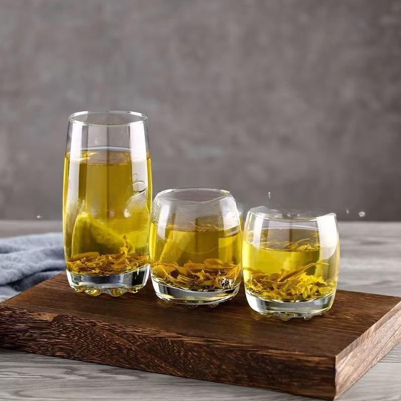 Shangqi Thick-Bottom Beaded Glass Liquor Glasses (Set of 8)