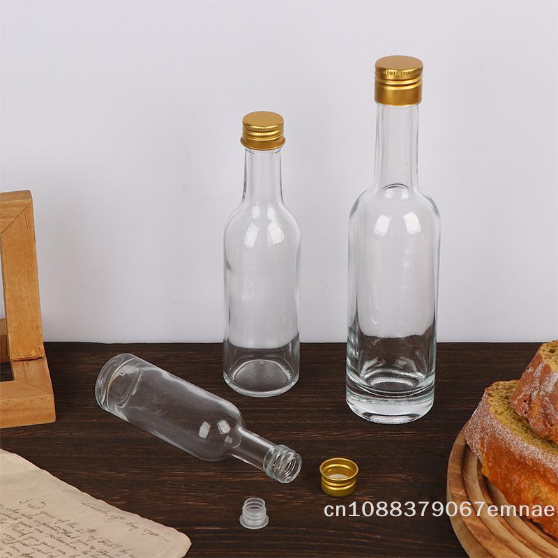 1 Stück Transparente Leere Whisky-Glasflasche 50/100/150 ml Mini-Spirituosenbehälter für Alkohol Hochzeitsgeschenke Weinlagerung Gastgeschenk