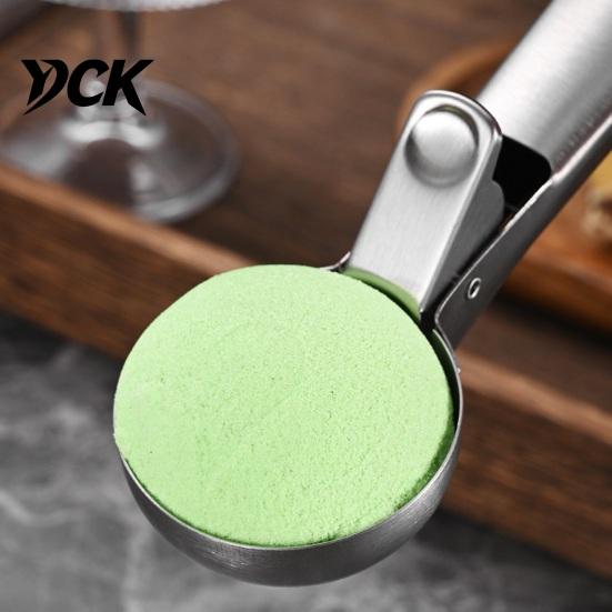 Ergonomic Kitchen Utensil for Baking Stainless Steel Ice Cream Scoop with Trigger, Easy Release Hard Multipurpose Tool Muffins Dough Scooper,