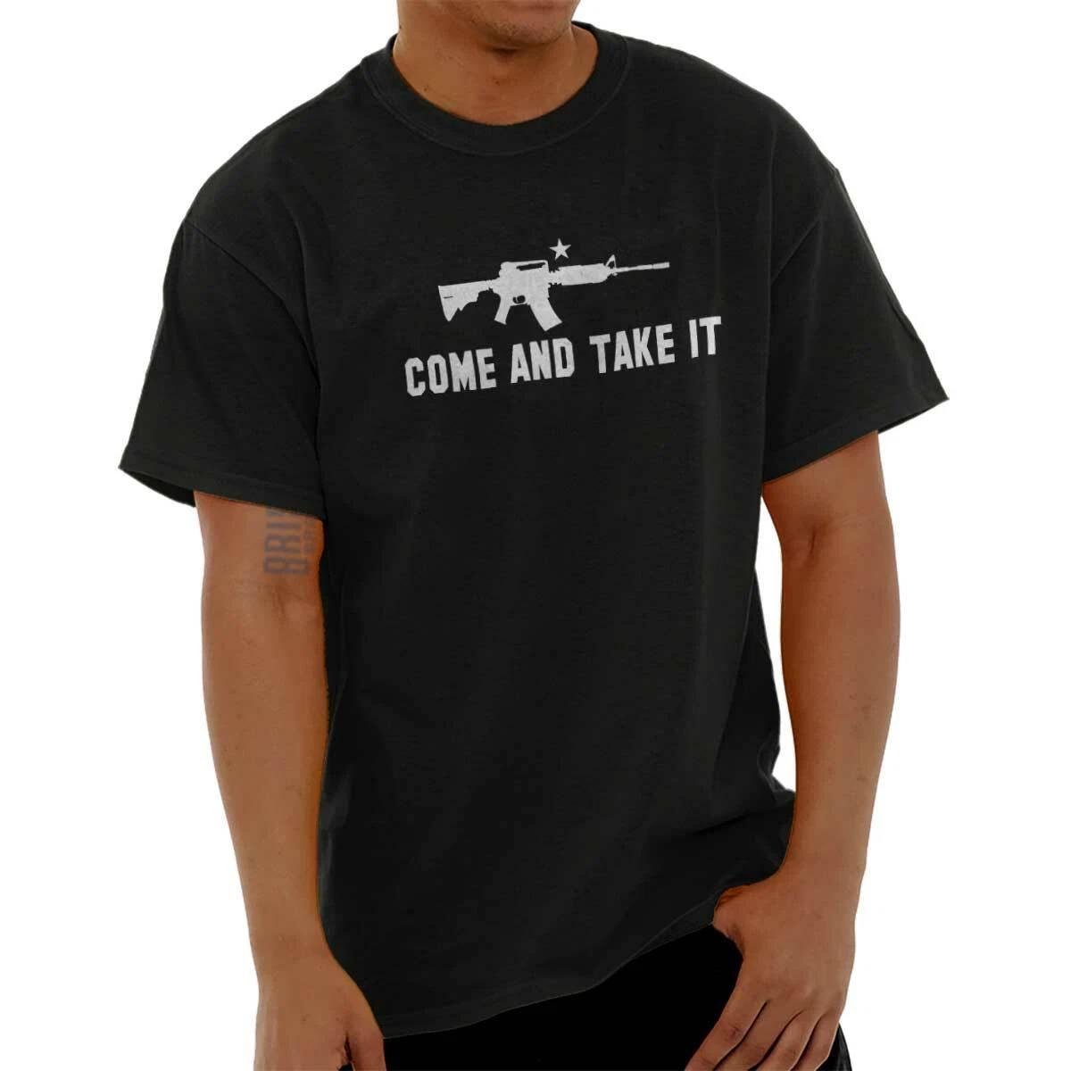 Pro Guns Come and Take It Rifle Firearms Womens or Mens Crewneck T Shirt Tee XXXL