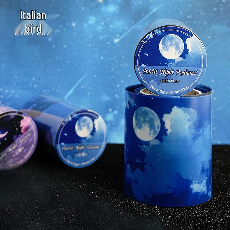 Yi Niao Starry Night PET Tape: Sky Theme Scenery for Journals (6 Styles)