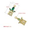 ZHUKOU Fruit Party Gold Plated Inlaid Zirconia Sweet And Cute Fruit Metal Pendant For DIY Jewellery Accessories 1 Pcs