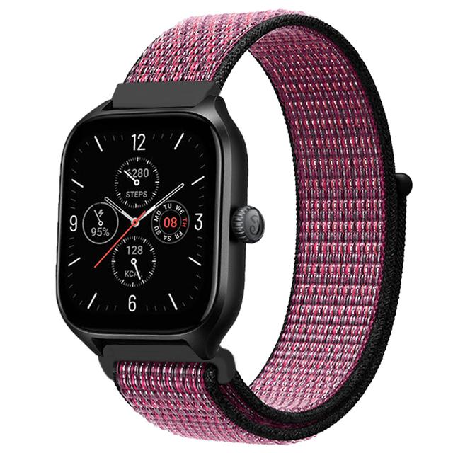 20mm 22mm Nylon Loop Band For Amazfit GTS 4/3/3pro/2e/GTS 2 Mini/GTR 4 47mm/GTR 2/Stratos 2 3 Strap For Amazfit Bip 3 Pro Correa