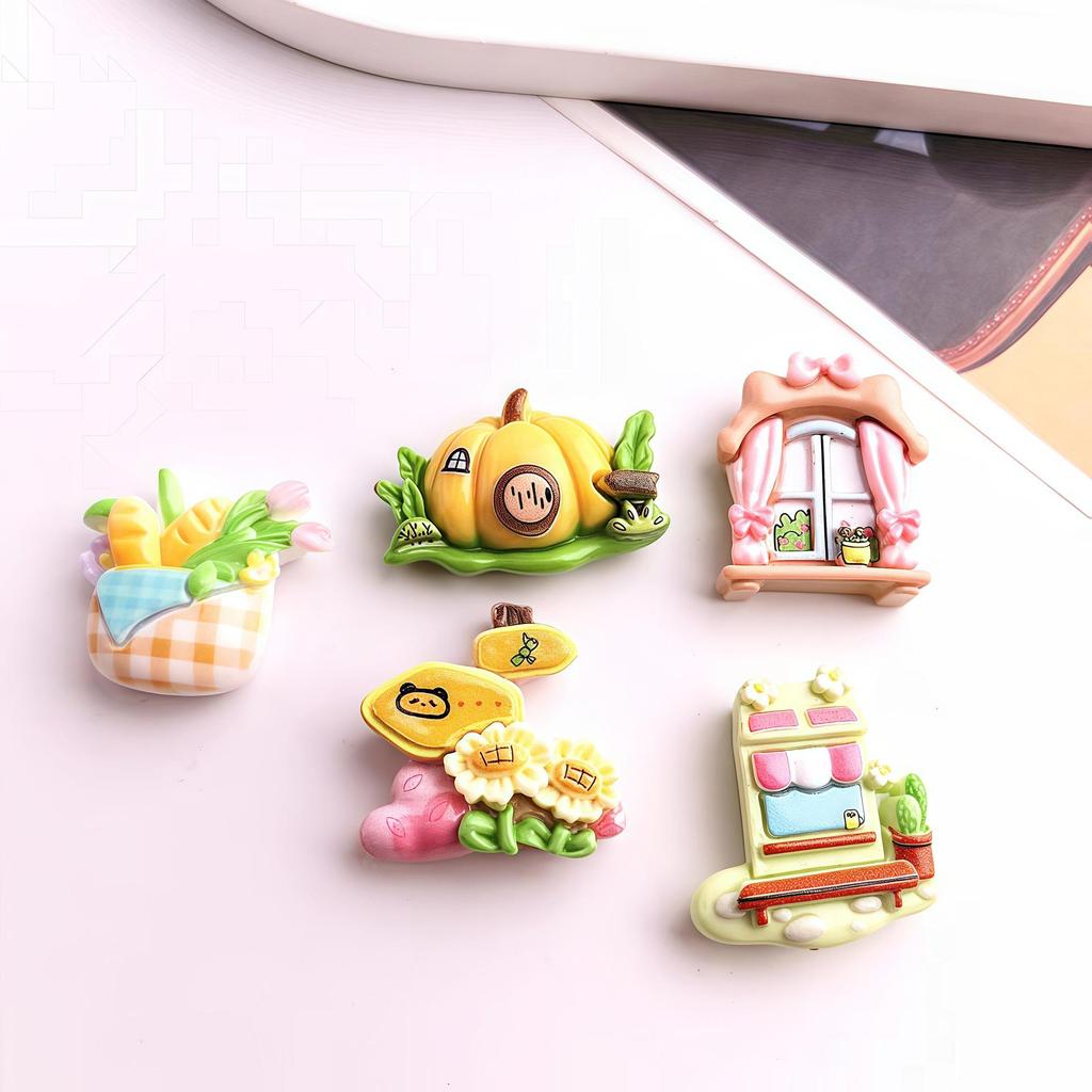 Resin Food Toy Bread DIY Hairpin & Dollhouse Ornaments Perler Beads Keychain Accessories