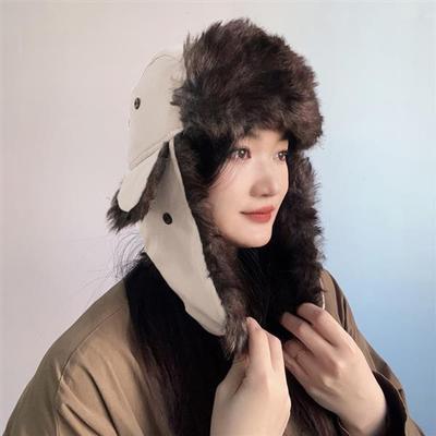 Warm Earflap Bucket Hat (Beige)