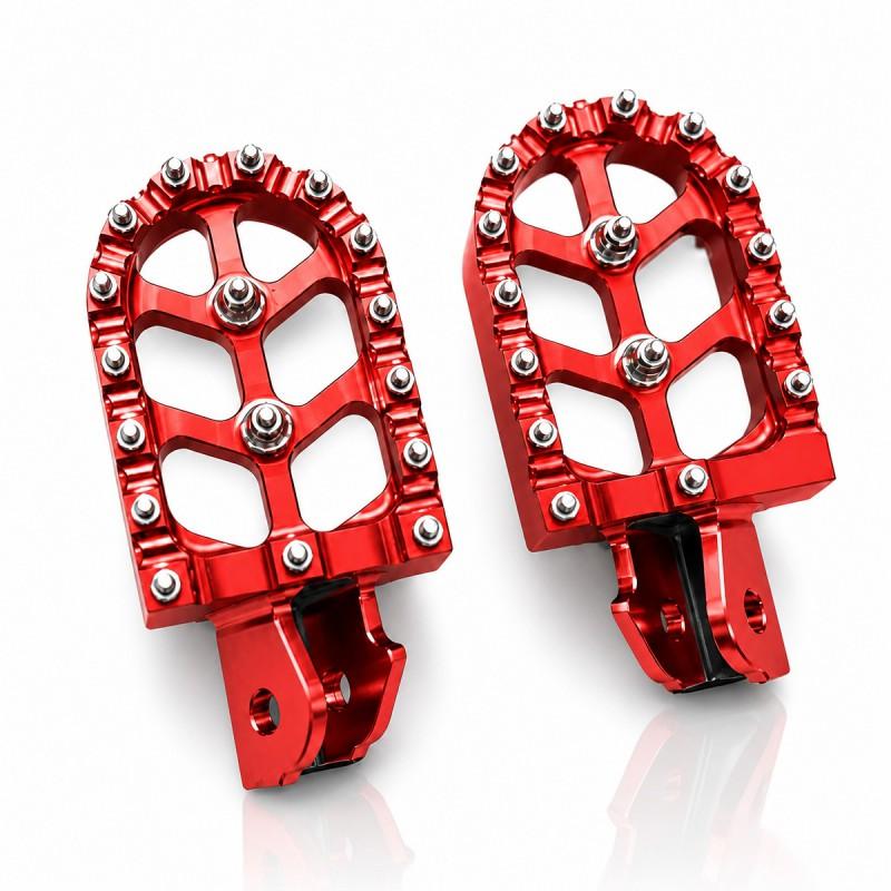 Universal CNC Aluminum Motorcycle Foot Pegs Off-Road ATV Dirt Bike Scooter Upgrade Anti-Slip Pedal Set