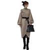 Korean Style High Collar Mid-Length Cashmere Knit Loose Wool Dress for Women