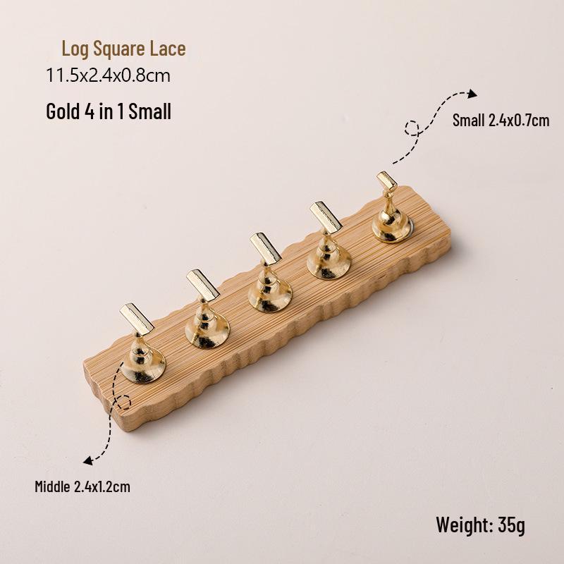 Japonský minimalistický styl Dřevěný a kovový držák na cvičení nehtového designu