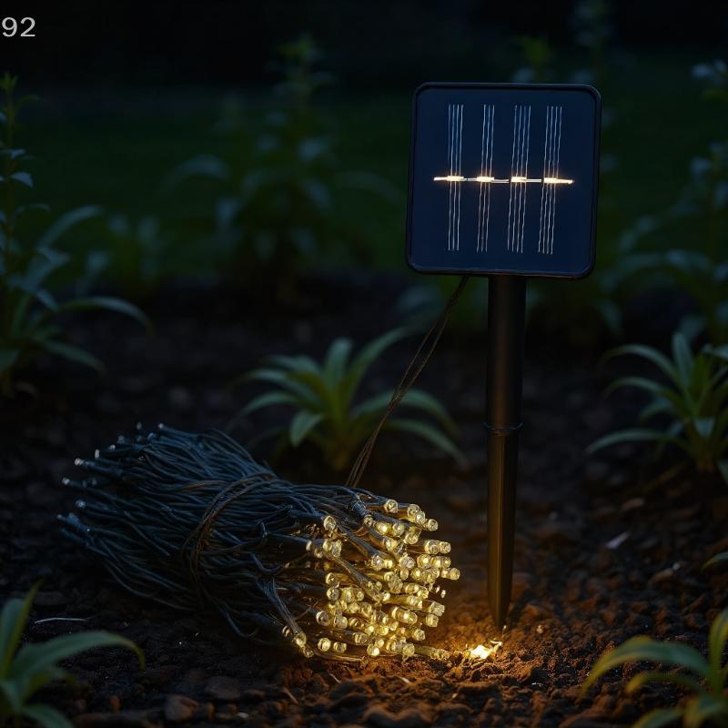 12M LED Solar 100 LED Christmas Lights Outdoor Waterproof For Party Fairy Garden Xmas Tree Decoration Solar Lights