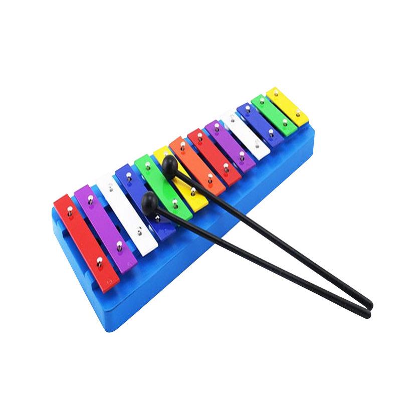 13-Tone Aluminum Glockenspiel for Early Childhood Education - Colorful Hand-Knocked Percussion