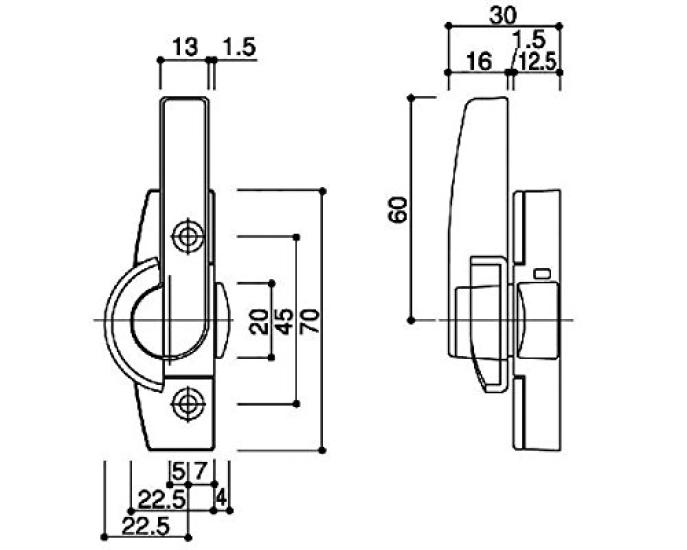 Crescent White X (Pitch 45) (HH-4K-10721) YW Direction Right-hand (Image)