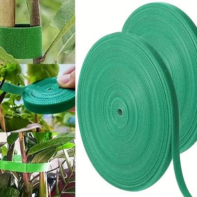 5rolls Reusable Nylon Plant Ties Green Garden Plant Bandage Cable Ties Self Adhesive Plant Fastener Tape for Plants Garden Home