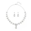 Leaf Shaped Elegant Bridal Jewelry Necklace Set for Evening Gown