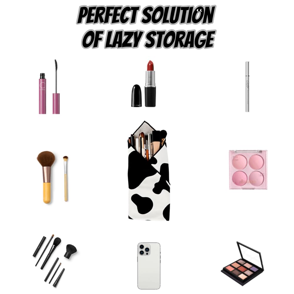 Magic Self-Adhesive Cloth Open Lay Flat Makeup Bag Portable Cosmetic Bag Travel Makeup Bag Multi-functional Self-Adhesive Cloth