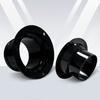 ABS Exhaust Duct Connector Flange Round 50-160mm Pipe Air Vent Connector Black Bevel Flange Adapter for Exhaust Air System