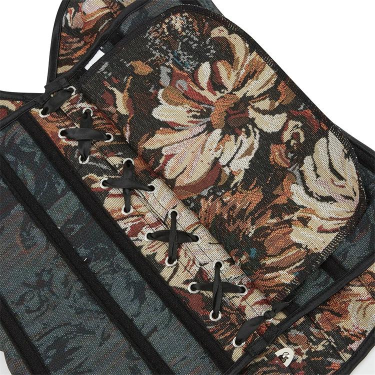 JYL TS coffee colored petal painted palace corset, beauty body support, chest shaping clothing