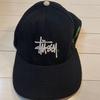 Used Stussy Stussy Navy Tag Baseball Cap L-XL Black Mesh