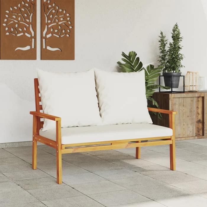 VidaXL Canapé de Jardin avec Coussin, Siège avec Accoudoir, Fauteuil avec Dossier, Meuble de Patio Terrasse, Moderne, Bois 366378