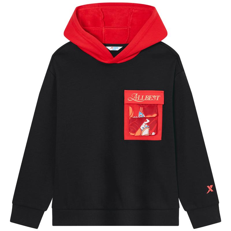 Xtep Kids  New Year Lucky Lantern Hooded Sweatshirt 130