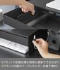 Yamazaki Tower Monitor Desktop Monitor Stand with Fits Game W50 X X Model 10188 Stand, Drawer, Controllers, Black, D24-41 H12.8cm,