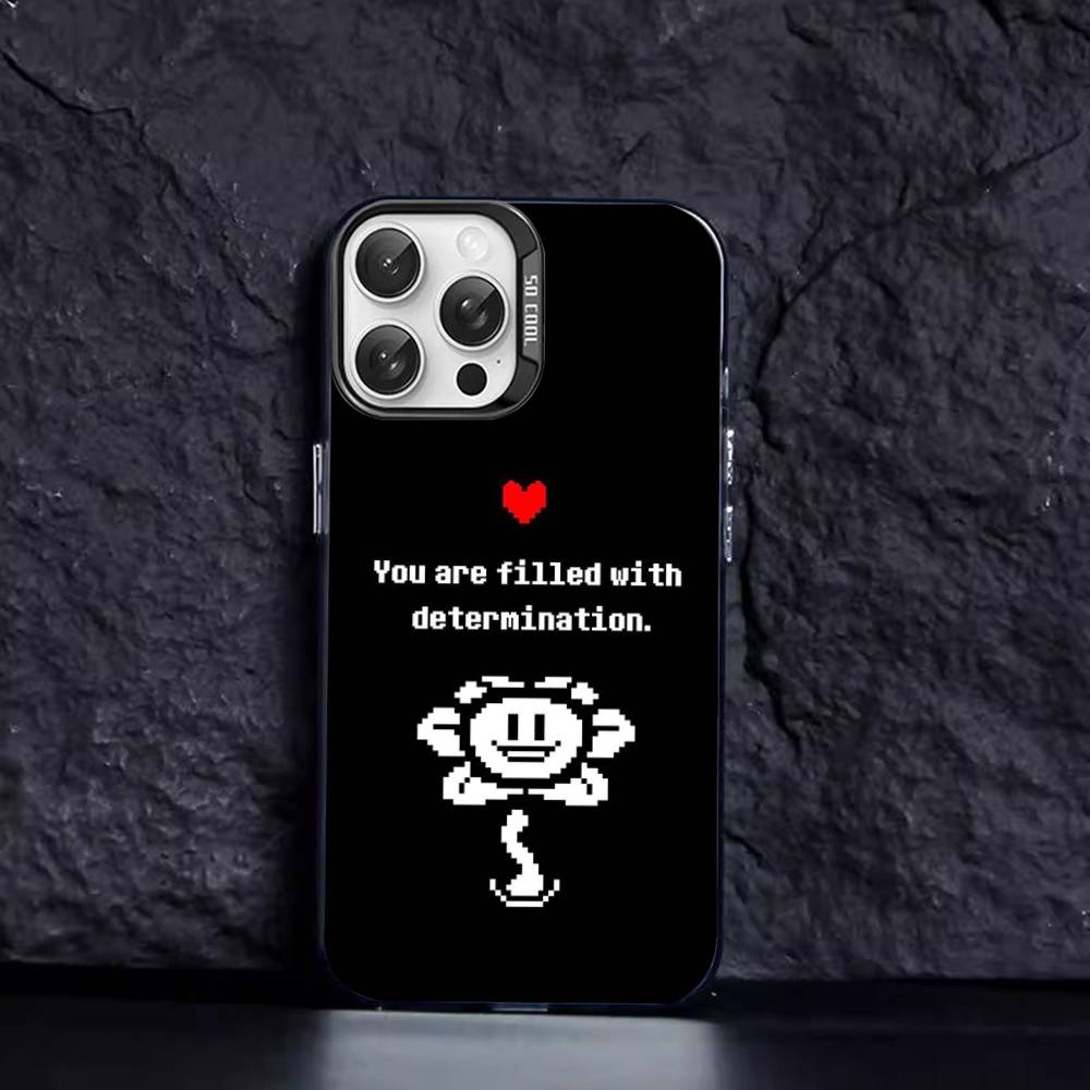 U-Undertale Game Phone Case Color Silver Shell For IPhone 17 16 15 14 13 12 11 Pro Max Plus