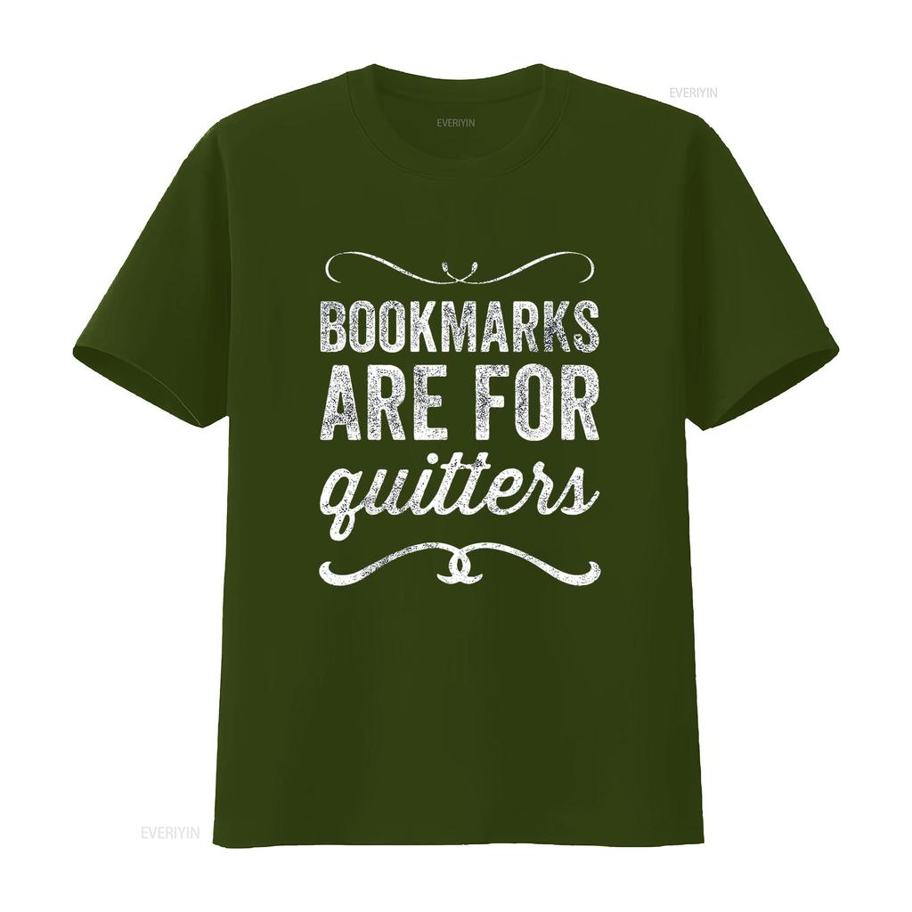 Bookmarks Are For Quitters Funny Bookworm T Shirt Trendy Women s Tops Cute  with Fun Print vintage Washed Soft