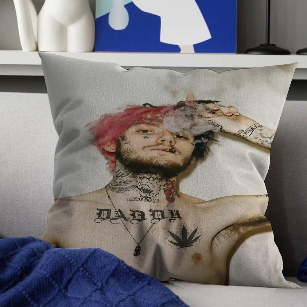 Рэпер Певец Lil Peep Персонализированные фото текст домашние декоративные подушки Бытовые подарки 45x45см 16x16Inch