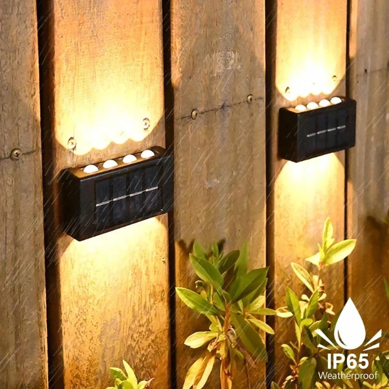 Solar Wall Light Up-Down Lamp Outdoor Waterproof Light Control Wall Lamp LED Solar Light for Courtyard Street Yard Garden Decor