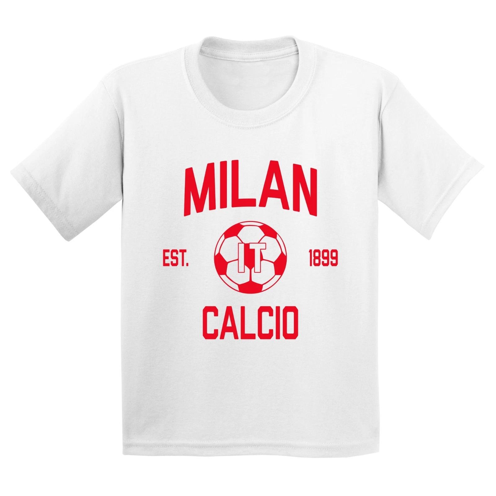 Milan Football Arch Logo Away Youth T-Shirt - White 2XL