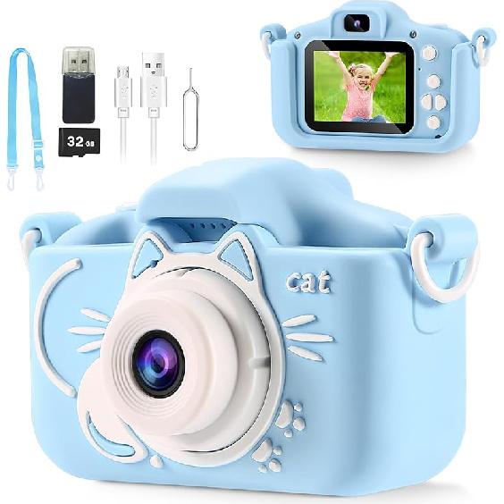 Kids Camera Toys for Boys, Selfie Camera for Kids,HD Kids Digital Camera, 3 4 5 6 7 8 9 Year Old Boys Grils Christmas Birthday Gifts, Toddler Camera
