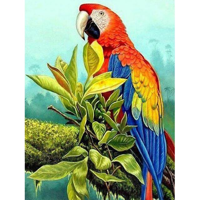 

5D DIY алмазная живопись животное набор для вышивки крестом полная алмазная вышивка попугай искусство горный хрусталь картина мозаика украшение дома Full Round 20x30CM