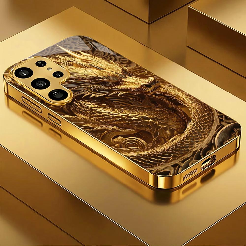 

Noble Dragon Dragon race PhoneCase Electroplating Glass PhoneCase for Samsung Galaxy S26 S25 S24 S23 S22 S21 FE,Ultra,Plus GalaxyS25