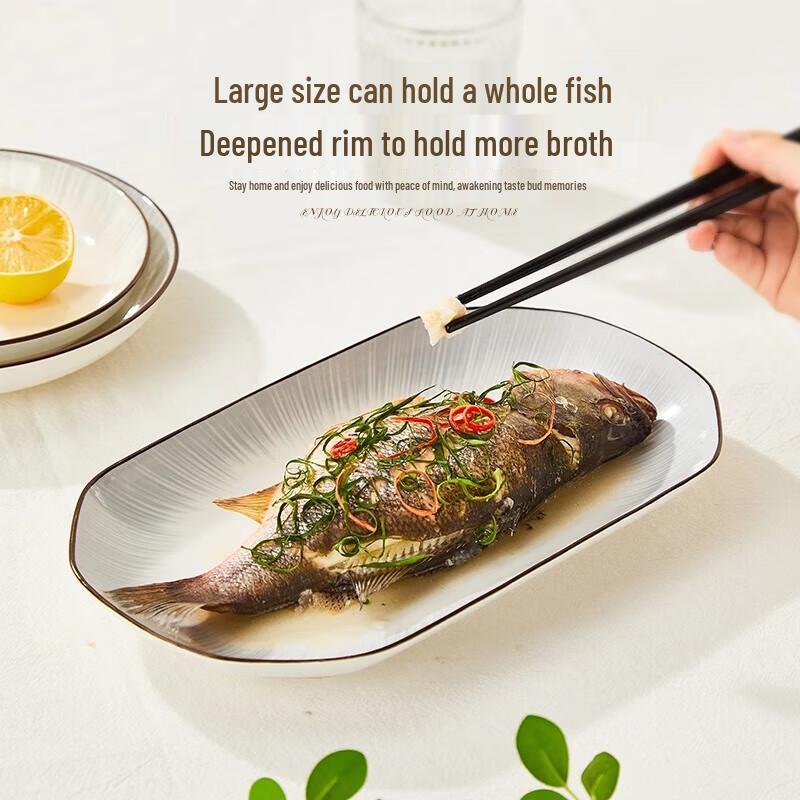 Zhishi 57-Piece Underglaze Ceramic Dinnerware Set