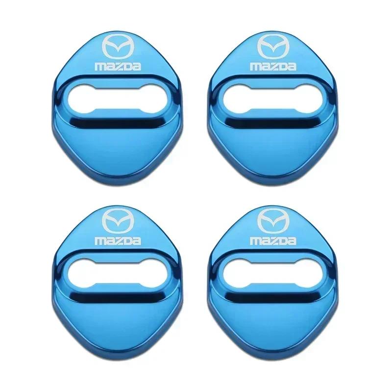 2025 Heiß 4 Stück Auto Türschlossabdeckungen Rostschutz Schnallenaufkleber für Mazda CX-4 CX-5 CX-3 Atenza Axela 3 6 Grand Tourer Styling Acce