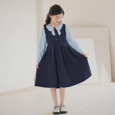 2024 College-Stil Partnerlook-Kleider: Herbst Prinzessin Overknee Rock für Mädchen