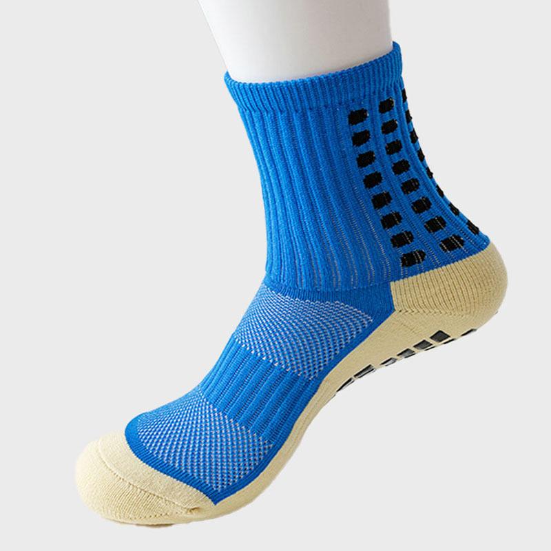 Male Spring and Autumn Thick Silicone Bottom Yoga Football Glue Non Slip Tube Socks
