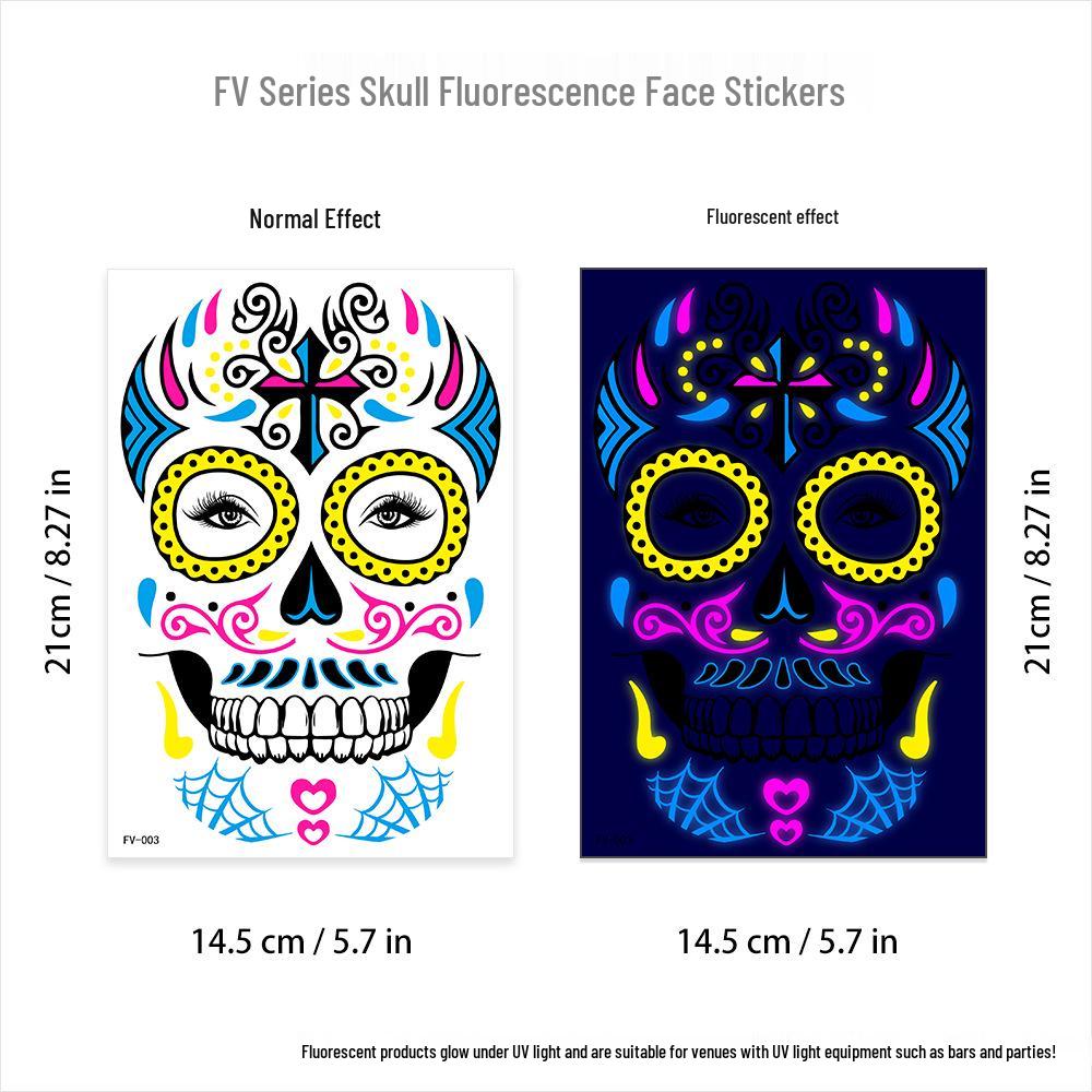 Creative Fluorescent Waterproof Full Arm and Face Tattoo Sticker