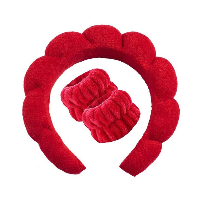 Hairband, Face Washing Wristband Set, Sponge Makeup And Skincare Headband, Fluffy Headband, Anti Slip Headband, Cute Anti Slip Jewelry Gift